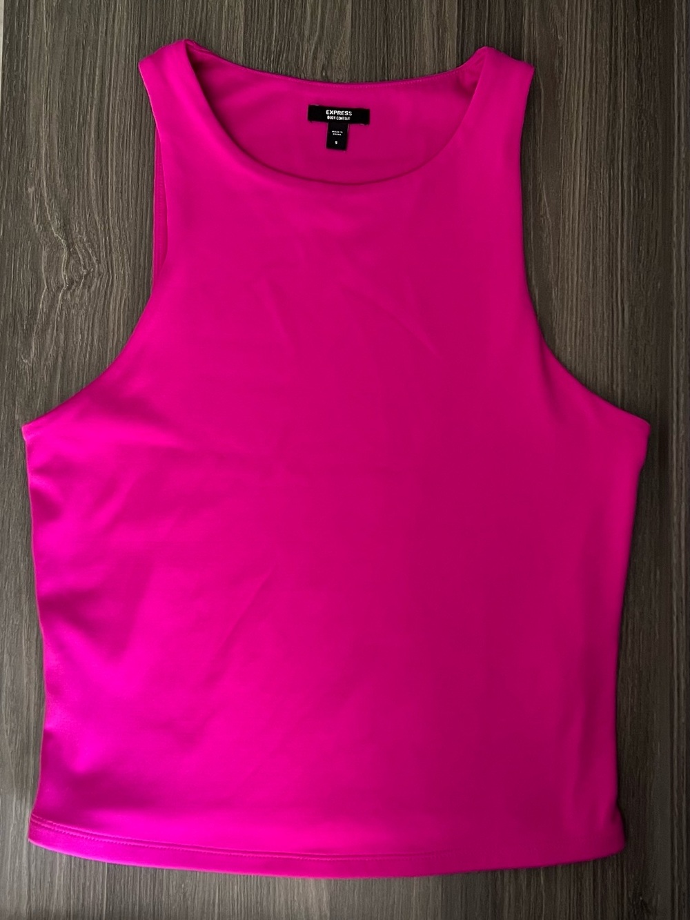Express Women's Bright Fuchsia Scoop Neck Tank Top - Picture 1 of 4